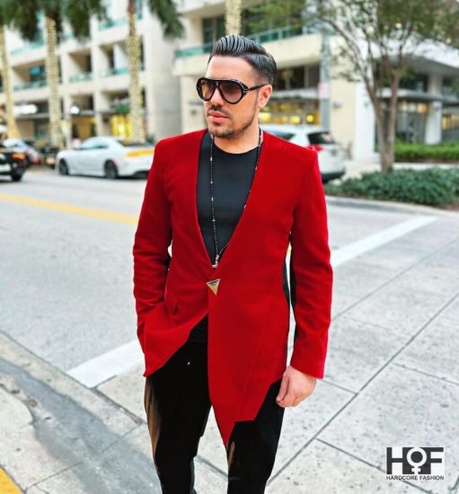 Poza cu DAMIR RED VELVET BLAZER