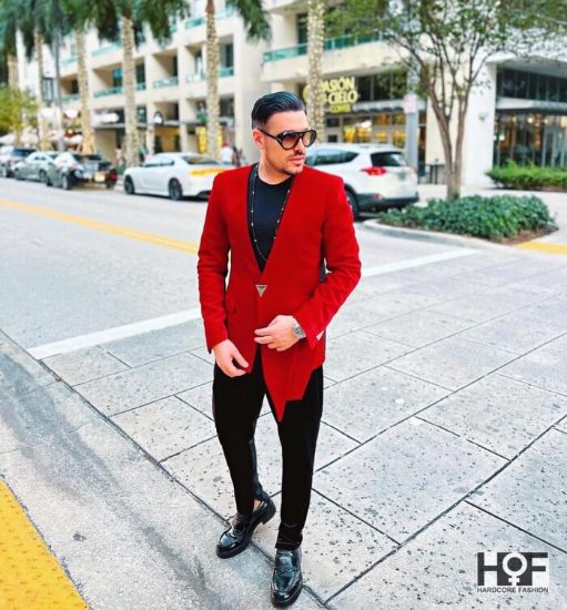 Poza cu DAMIR RED VELVET BLAZER